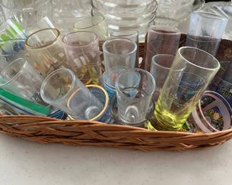 Assorted glassware