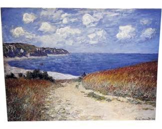Monet Pourville Beach Canvas Print