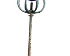 Iridescent Blue Glass Garden Stake