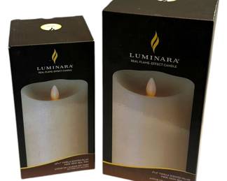 2x Luminara FlameEffect Candles Remote
