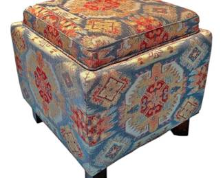 Square Multicolored Storage Ottoman