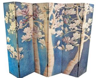 Canvas Room Divider Screen Blossom Trees