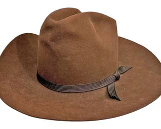 Vintage 5X Beaver Brown Felt Cowboy Hat