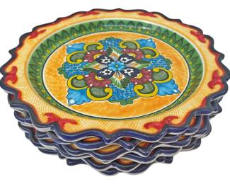 Signed Talavera Dinner Plates Mexico