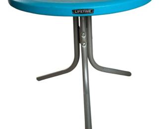 Lifetime Turquoise Blue Retro Patio Table