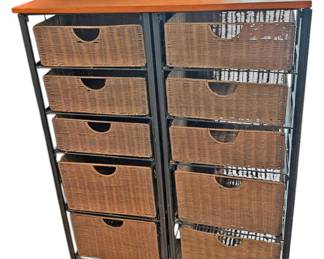 10Drawer Wicker Dresser