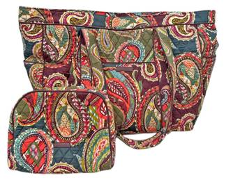 Vera Bradley Paisley Tote Cosmetic Bag
