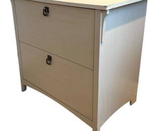 White Wood 2Drawer Filing Cabinet