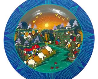 Decorative Mexican Pottery Platter