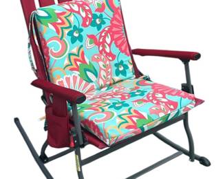 Red Portable Folding Rocking Chair