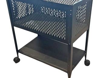 Metal Black Rolling File Cart