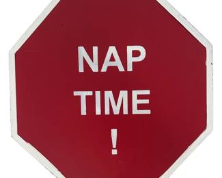 Nap Time Stop Sign Metal Wall Decor