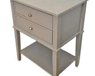 Grey Side Table with Drawers