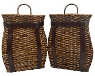 Two Woven Pack Baskets