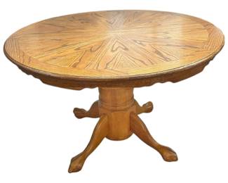 Vintage Oak Round Dining Table