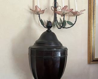 Pr. Antique cutlery urns- hollow center
Pr. Italian Tole sconces