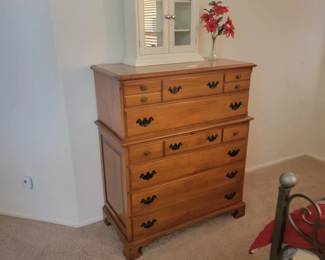 Vintage Tall Boy Dresser