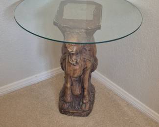 Glass end table