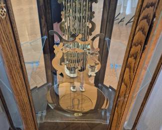 Inside of grandfather clock