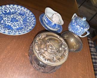 lovely blue + white plates + CS