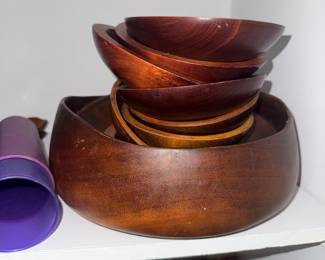 Mid Modern wooden bowls