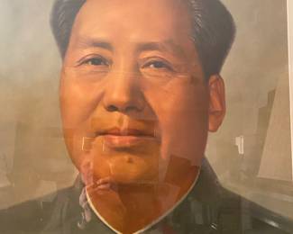 Large framed Mao poster form the 60's