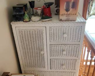 White Wicker Cabinets