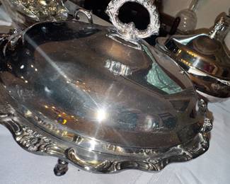 lovely silverplate serving dishes
