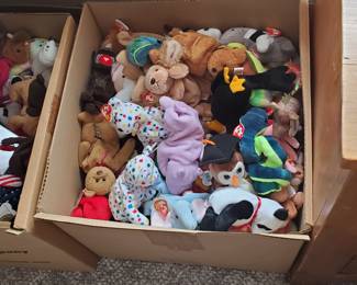 oh my... boxes of Beanie Babies