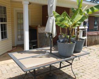 Patio Table Potted Plants