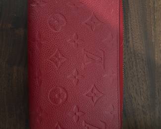 Louis Vuitton red zippy wallet