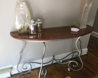 table with iron base