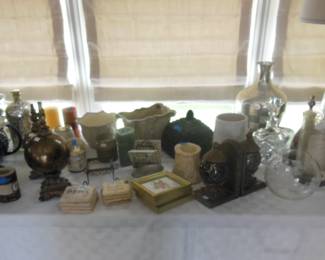 table full with lamp