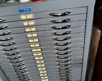 Foster 25-drawer flat file cabinet