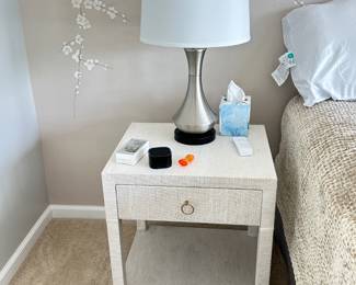 White Textured Night Stand