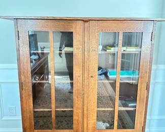 Harvey Ellis Display Case w/ Walnut Cherry Maple Inlays