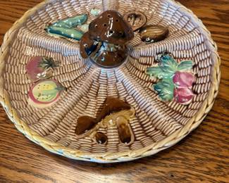 Vtg Tilso Mushroom Vegetable hor d’oeuvres plate