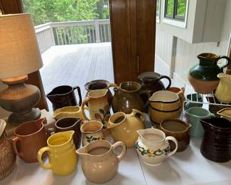 Large collection of pitchers