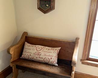 Antique church pew