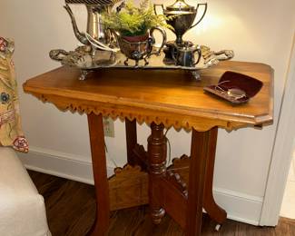 Victorian table on wheels. Excellent condition