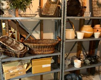 Shelves of baskets