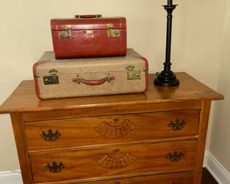 3 Drawer chest/Vintage suitcases