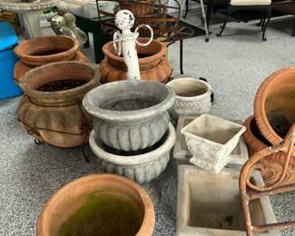 Lots of pots, large and small