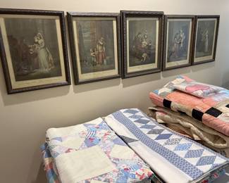 Quilts, vintage prints
