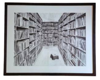 Pencil Drawing of Library