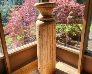 Tall Wood Display Pillar