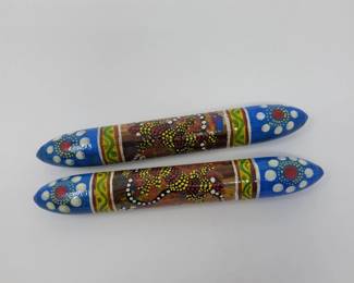 Australian Painted Wood Clap Sticks