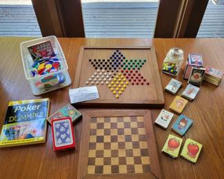 Poker, Chinese Checkers, Card Games