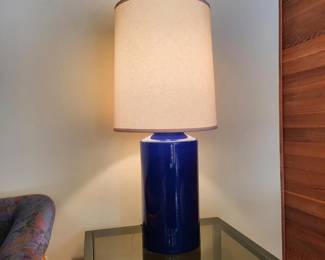 Blue Glazed Ceramic Table Lamp