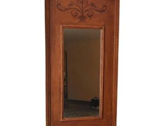 French Inspired Hand Painted Scroll Wood Mirror